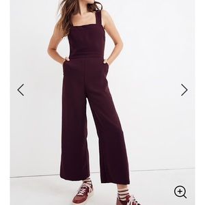 Madewell Apron Bow Back Jumpsuit